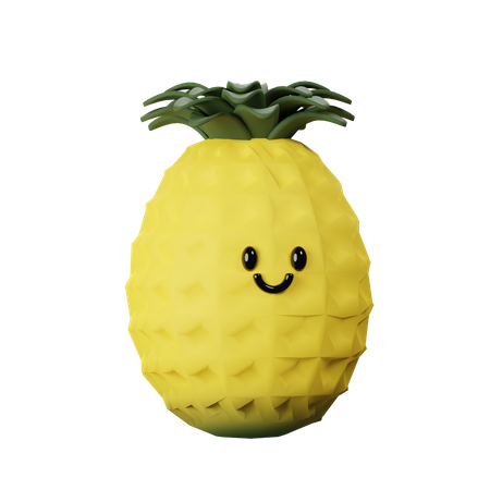 Cute Pineapple  3D Icon