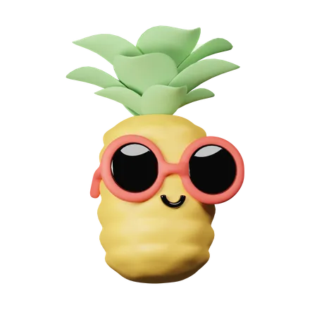 Cute Pineapple  3D Icon