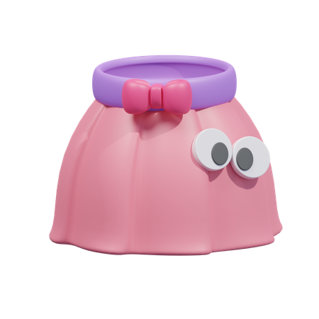 Cute Pink Skirt  3D Icon