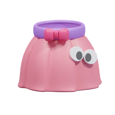 Cute Pink Skirt  3D Icon