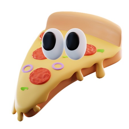 Cute Pizza  3D Icon