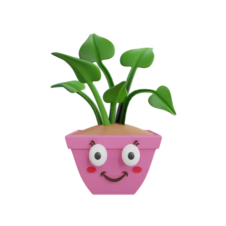 Cute Plant  3D Icon