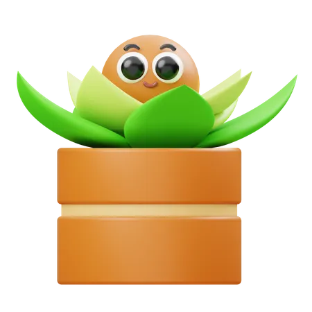 Cute Plant  3D Illustration