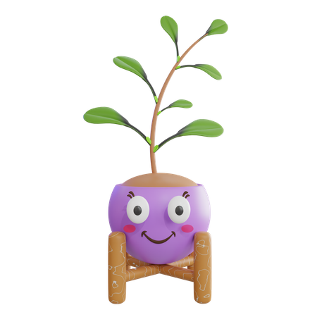 Cute Plant 3D Icon