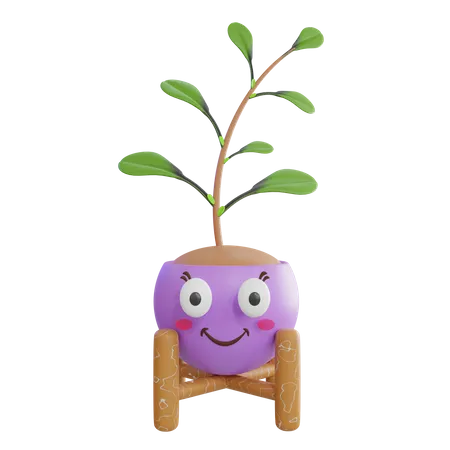Cute Plant 3D Icon