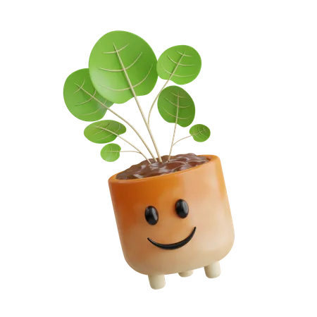 Cute Plant Pot  3D Icon