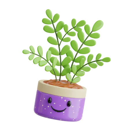 Cute Plant Pot  3D Icon