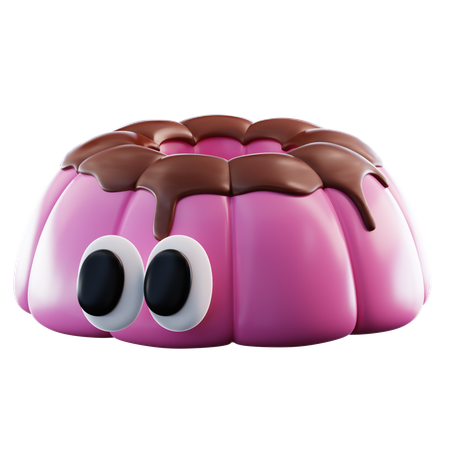 Cute Pudding  3D Icon