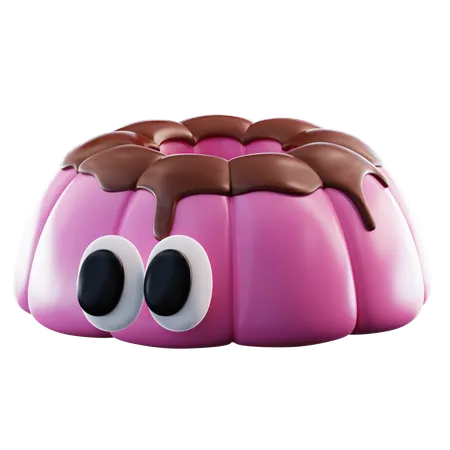 Cute Pudding  3D Icon