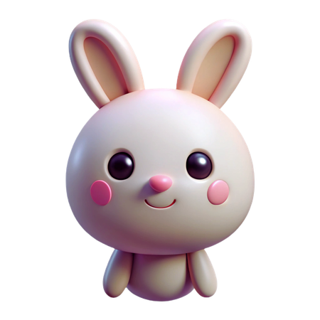 Cute Rabbit  3D Icon