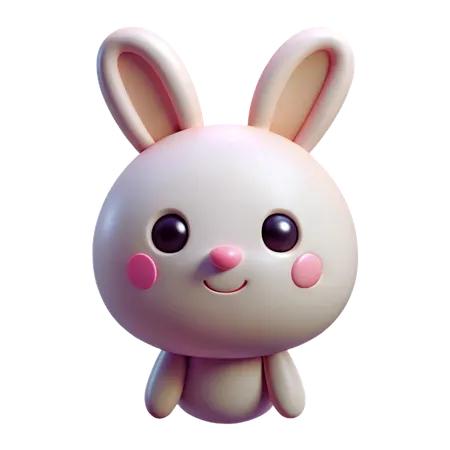 Cute Rabbit  3D Icon