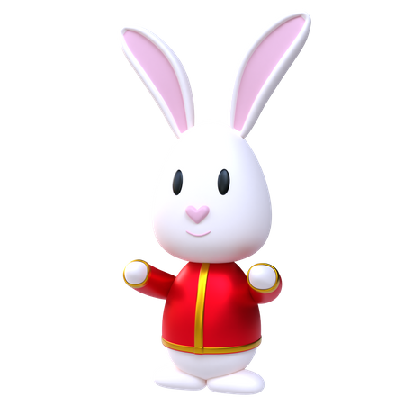 Cute Rabbit  3D Icon