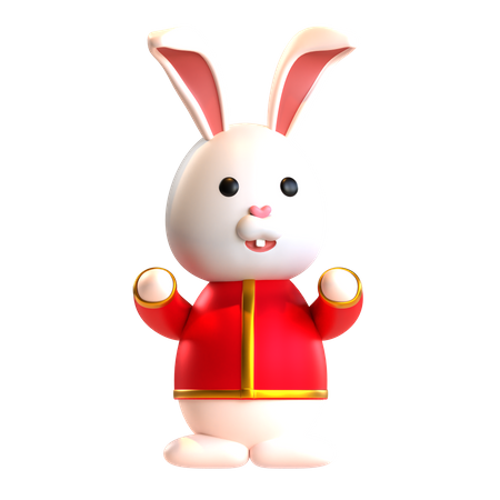 Cute Rabbit  3D Icon