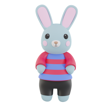 Cute Rabbit Doll  3D Icon