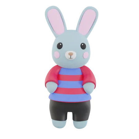 Cute Rabbit Doll  3D Icon