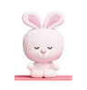 Cute Rabbit Meditation Yoga