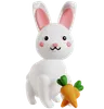 Cute Rabbit with Carrot