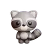 Cute Raccoon Character
