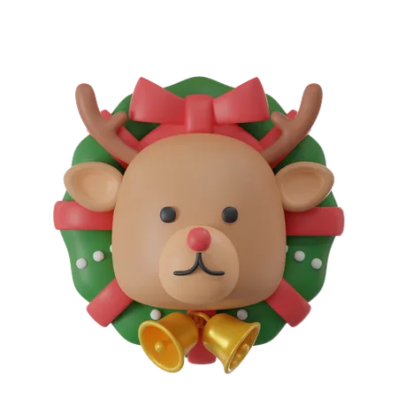 Cute Reindeer  3D Icon