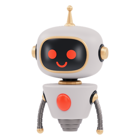 Cute Robot  3D Illustration