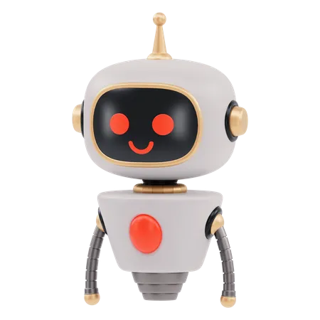 Cute Robot  3D Illustration