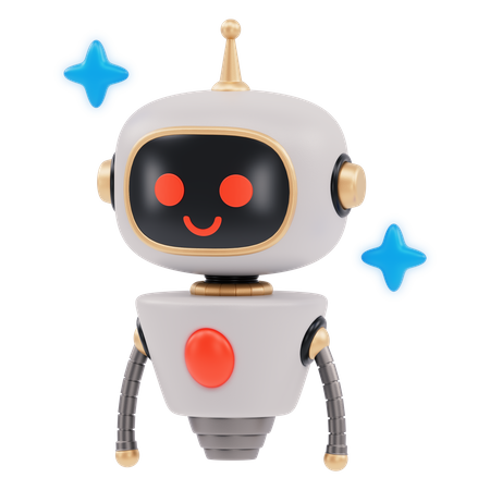 Cute Robot  3D Illustration