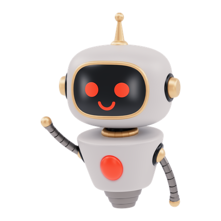 Cute Robot Weaving Hand  3D Icon