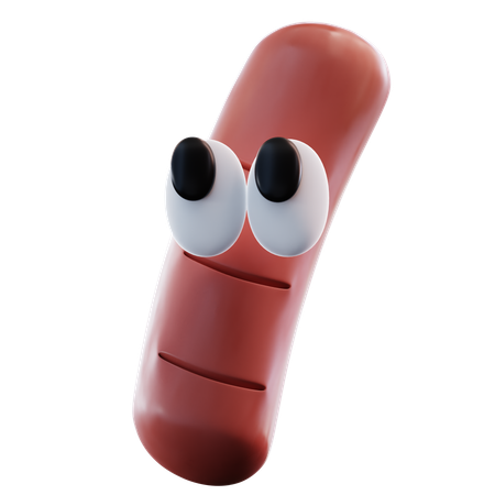 Cute Sausage  3D Icon