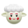 3d cute sheep logo