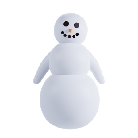Cute Snowman 3D Illustration