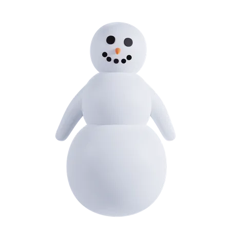 Cute Snowman 3D Illustration