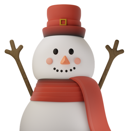 Cute Snowman  3D Icon