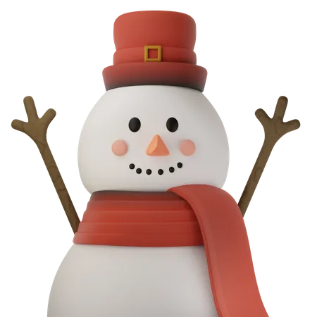 Cute Snowman  3D Icon