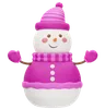 Cute Snowman Wearing A Pink Sweater