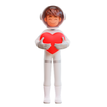 Cute spaceman astronaut  3D Icon