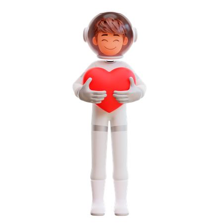 Cute spaceman astronaut 3D Illustration
