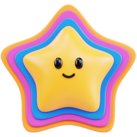 Cute Star  3D Icon