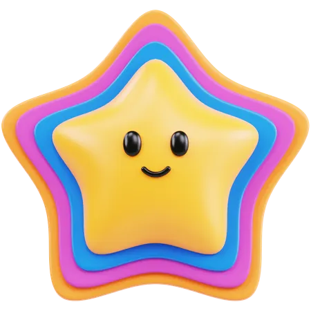 Cute Star  3D Icon