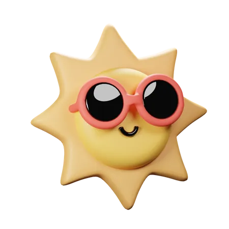 Cute Sun  3D Icon