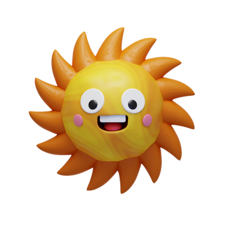 Cute Sun  3D Icon