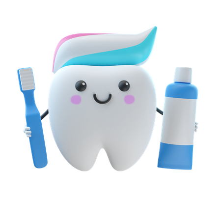 Cute Teeth  3D Illustration