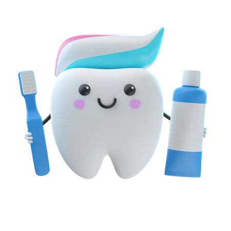 Cute Teeth  3D Illustration