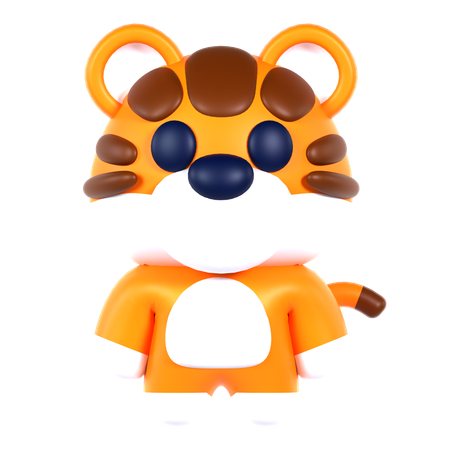 かわいい虎  3D Icon