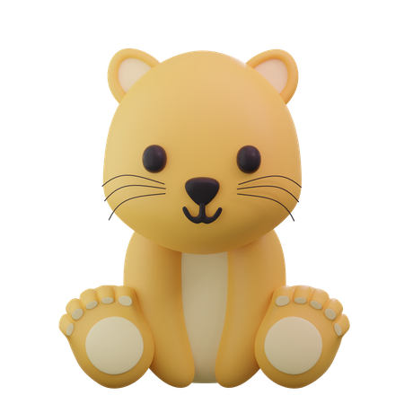 Cute Tiger  3D Icon