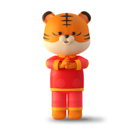 Cute tiger 3D Illustration