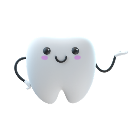 Cute Tooth 3D Illustration