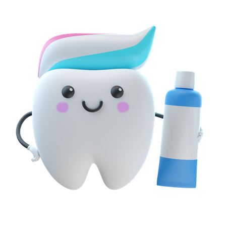 Cute Tooth 3D Illustration