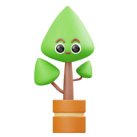 Cute Tree  3D Illustration