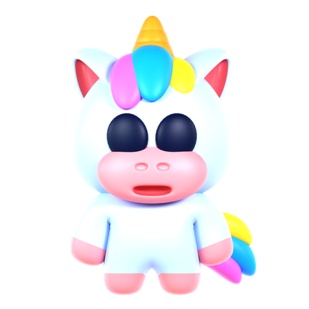 Cute Unicorn  3D Icon