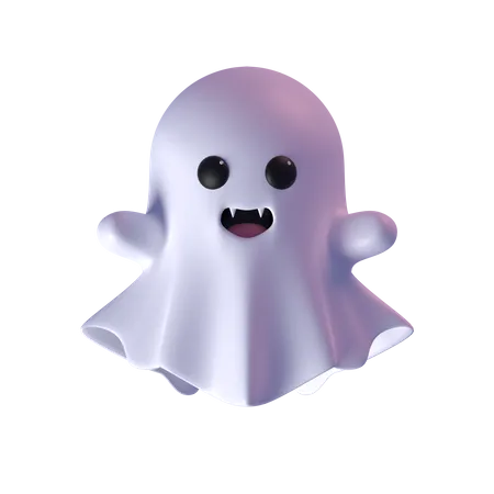 Cute Vampire Ghost  3D Icon